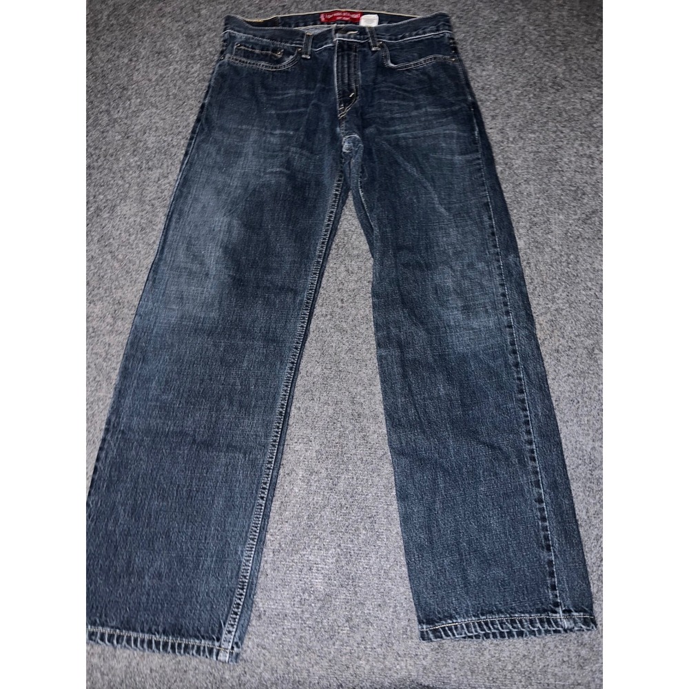Levis 529 Low Rise Straight Jeans Mens 31x30 Dark Wash Blue Denim Cotton